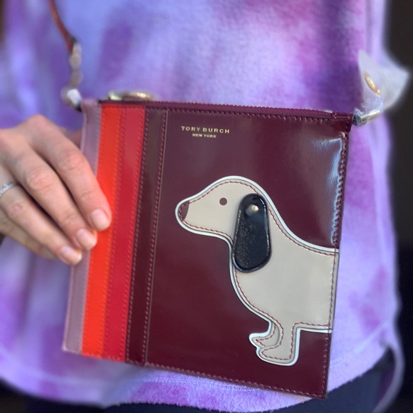 Authentic TORY BURCH Leather Dog card/Crosby - Picture 2 of 12